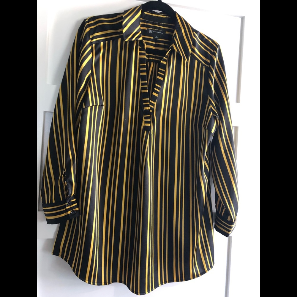 Silky cabana striped tunic